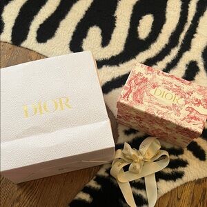 Dior bag, box and ribbon